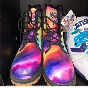 Colorful Galaxy Print Boots